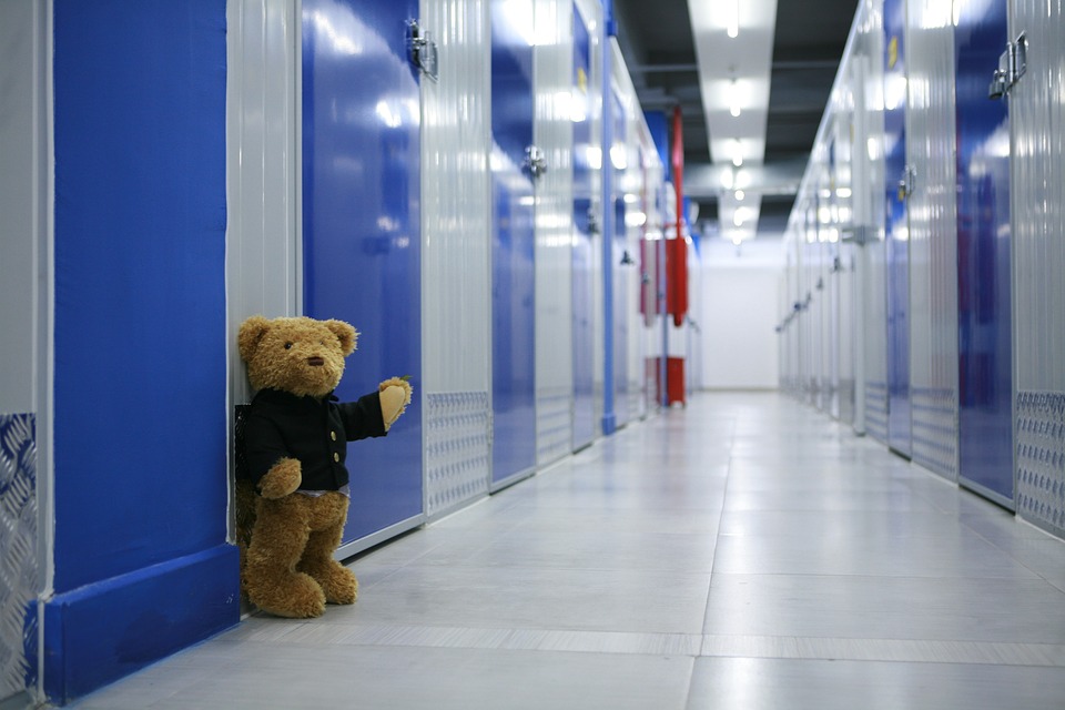 utilizing your mini storage units space effectively this teady bear shows you how its done right